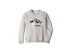 Lacoste Kids Mountain Print Sweatshirt (toddler/little Kids/big Kids) (pluvier Chine) Boy's Sweatshirt