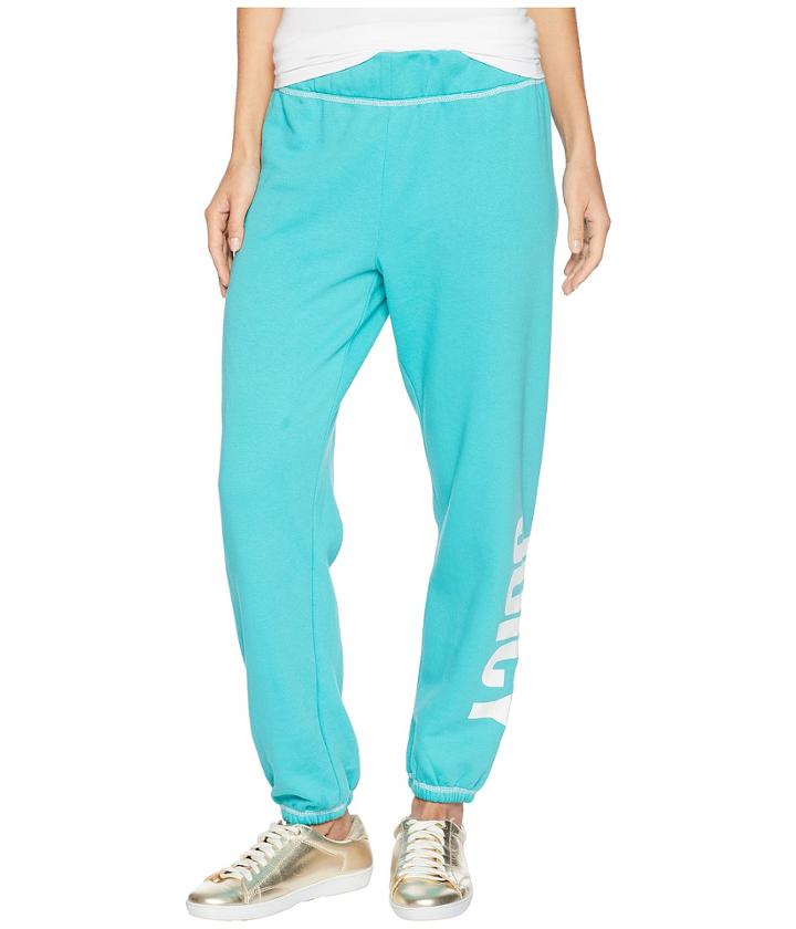 Juicy Couture Track Fleece Jogger Pants (baltic) Women's Casual Pants