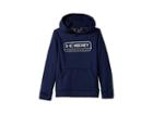 Under Armour Kids Ua Hockey Hoodie (big Kids) (midnight Navy/midnight Navy/iridescent Foil) Boy's Sweatshirt
