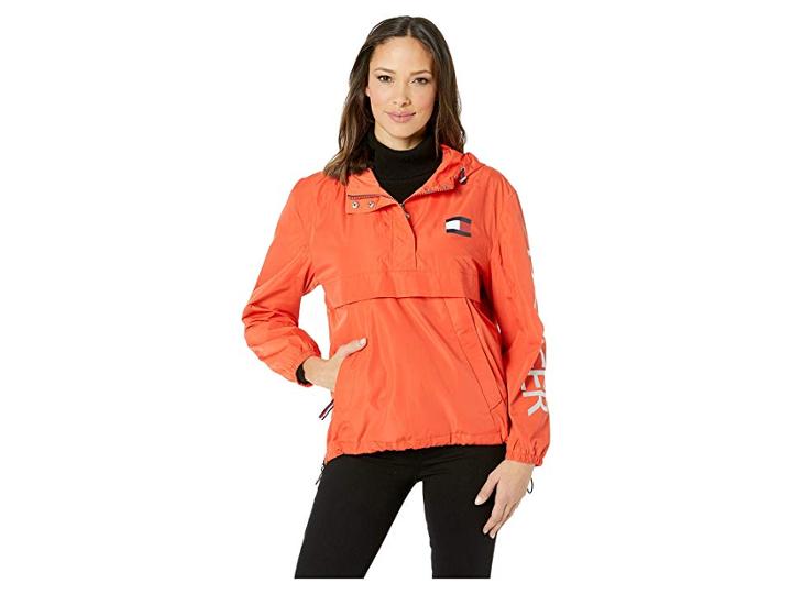 Tommy Hilfiger 26 Hilfiger Logo Windbreaker (grenadine) Women's Clothing