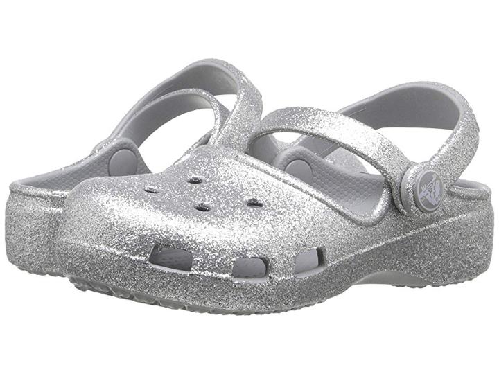 Crocs Kids Karin Sparkle Clog (toddler/ Little Kid) (silver) Girls Shoes