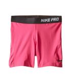 Nike Kids Pro Cool 4 Training Short (little Kid/big Kid) (vivid Pink/black/black) Girl's Shorts