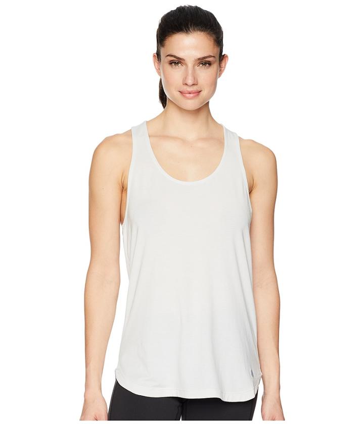 Asics Flex Tank Top (brilliant White Heather) Women's Sleeveless