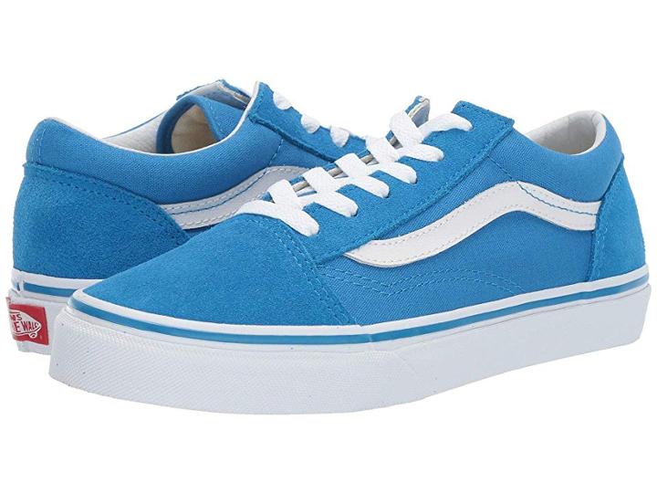 Vans Kids Old Skool (little Kid/big Kid) (indigo Bunting/true White) Boys Shoes
