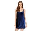 Jack By Bb Dakota Pasadena Pleated Velvet Slip Dress (dark Blue) Women's Dress
