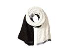 Calvin Klein Color Block Cable Scarf (heathered Mid Grey) Scarves
