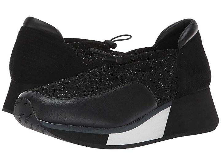 Donald J Pliner Prinze (black Sparkle Stretch) Women's Lace Up Casual Shoes