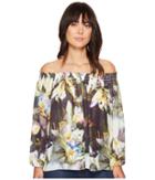 Nicole Miller Rocky Daffodil Printed Top (multi) Women's Clothing