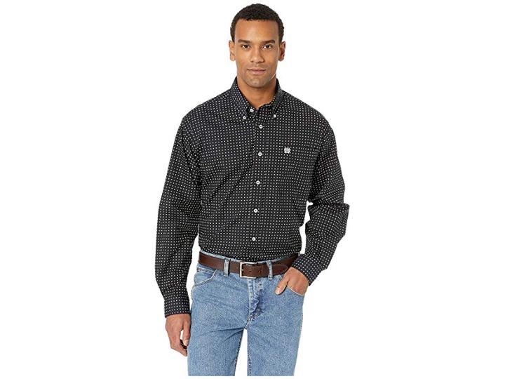 Cinch Long Sleeve Printed (black 3) Men's Clothing