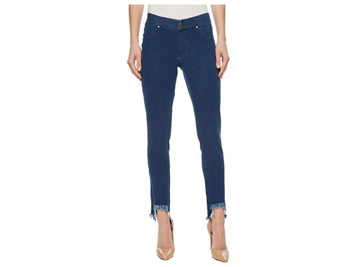 Hue High-low Shipwrecked Denim Skimmer (medium Wash) Women's Casual Pants