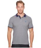 U.s. Polo Assn. Slim Fit Printed Short Sleeve Jersey Polo Shirt (heather Grey) Men's Short Sleeve Pullover