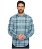 Lucky Brand Mason Workwear Shirt (blue Multi) Men's Clothing