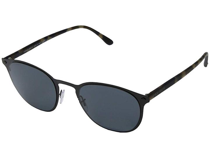 Giorgio Armani 0ar6062 (matte Black/blue Havana/grey) Fashion Sunglasses