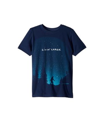 Life Is Good Kids Living Large Sasquatch Crusher Tee (little Kids/big Kids) (darkest Blue) Boy's T Shirt