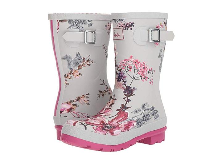 Joules Mid Molly Welly (silver Harvest Floral) Women's Rain Boots