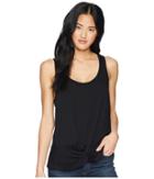 7 For All Mankind Twist Front Racer Tank Top (black) Women's Sleeveless