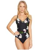 Robin Piccone Elisa V-neck One-piece (midnight Multi) Women's Swimsuits One Piece