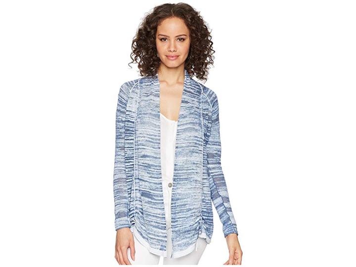 Nic+zoe Sand Dune Cardy (mosaic Blue) Women's Sweater