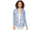Nic+zoe Sand Dune Cardy (mosaic Blue) Women's Sweater