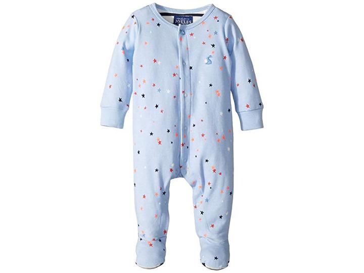 Joules Kids All Over Printed Footie (infant) (sky Blue Star) Boy's Jumpsuit & Rompers One Piece