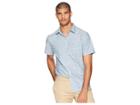 Vissla Palmere Short Sleeve Printed Woven Top (deep Water) Men's Clothing