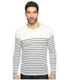 Alternative Eco Jersey Yarn-dye Stripe El Capitan Long Sleeve (midnight Riviera Stripe) Men's T Shirt