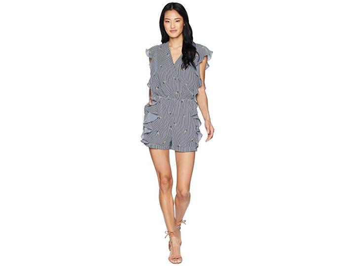 Bishop + Young Majorca Ruffle Romper (majorca Stripe) Women's Jumpsuit & Rompers One Piece