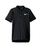 Nike Kids Court Advantage Tennis Polo (little Kids/big Kids) (black) Boy's Short Sleeve Pullover