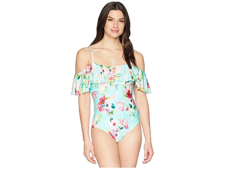 Athena Hidden Garden Cold Shoulder Maillot One-piece (multi) Women's Swimsuits One Piece