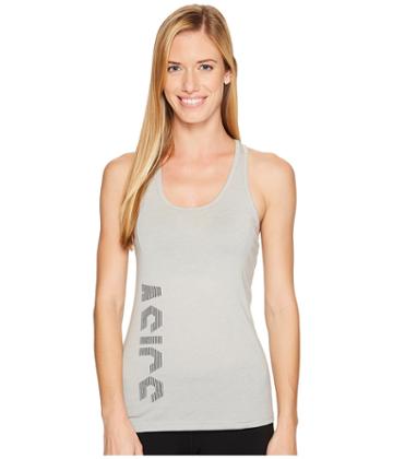 Asics Graphic Tank Top (light Grey Heather) Women's Workout