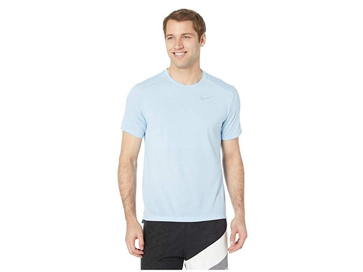 Nike Breath Rise 365 Short Sleeve (psychic Blue/reflective Silver) Men's Clothing