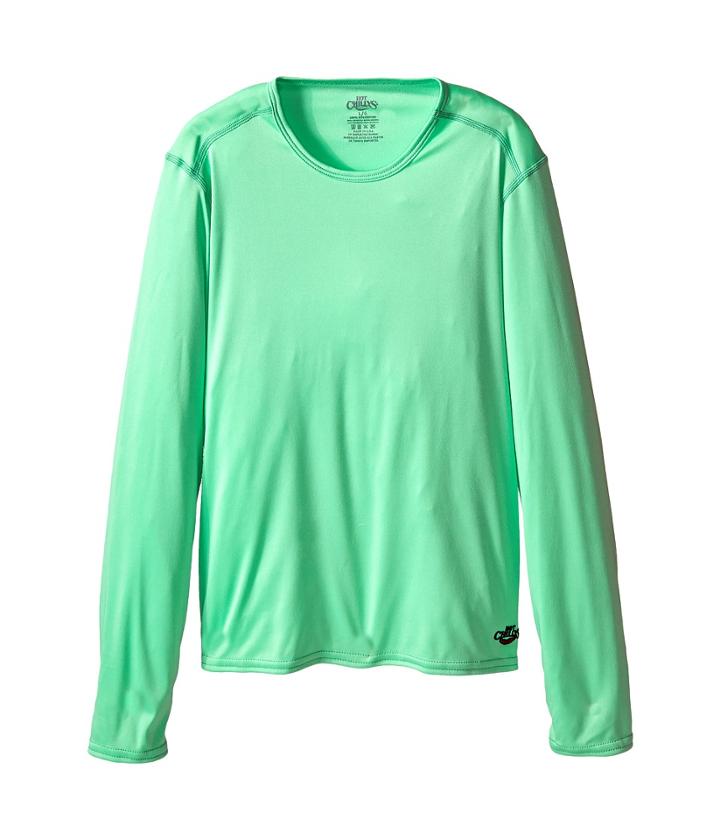 Hot Chillys Kids Peach Crewneck (little Kids/big Kids) (spring Green) Kid's Sweater