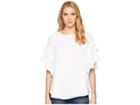 Karen Kane Ruffle Sleeve Top (off-white) Women's Clothing