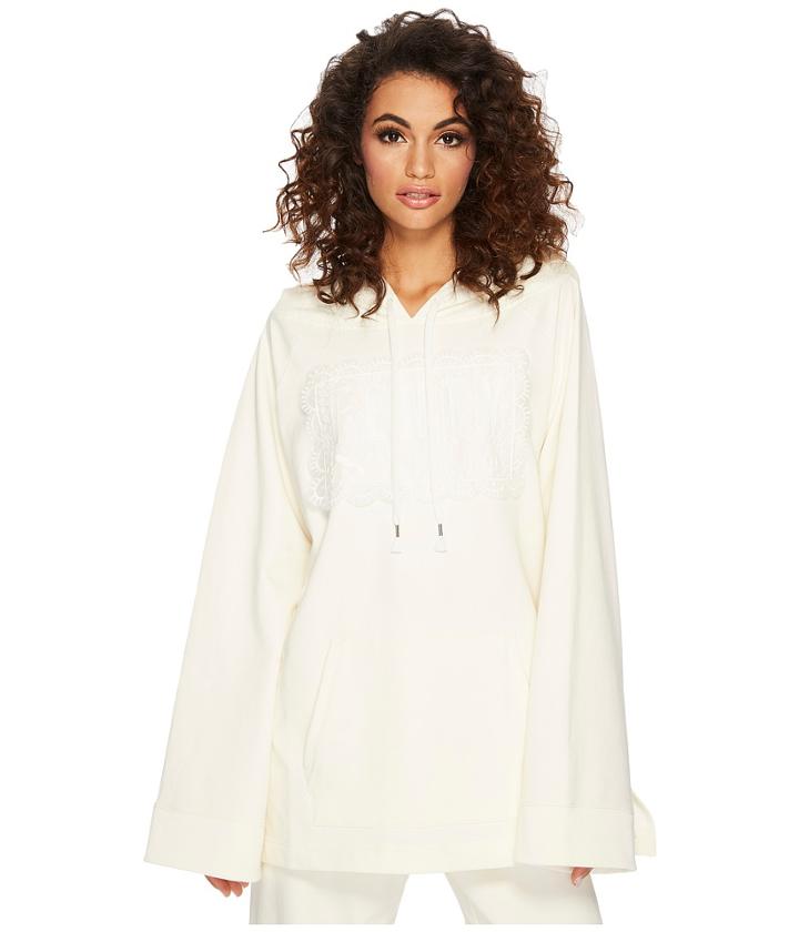 Puma Fenty Fleece Off The Shoulder Hoodie (vanilla Ice) Women's Sweatshirt