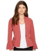 Xoxo Ruffle Sleeve Blazer (rose) Women's Jacket
