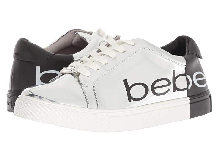 Bebe Charley (silver/black) Women's Shoes