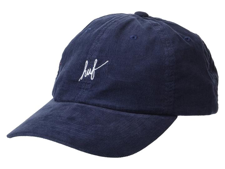 Huf Corduroy Script Curved Visor (midnight) Caps