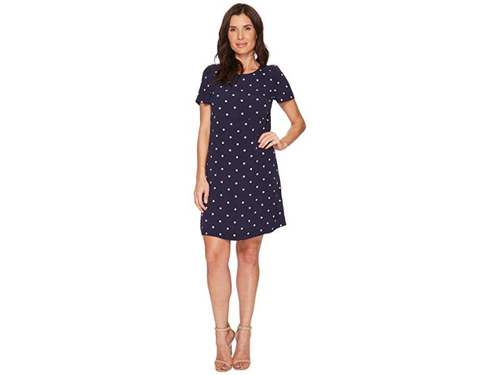 Joules Krista Woven Dress (french Navy Elsa Spot) Women's Dress