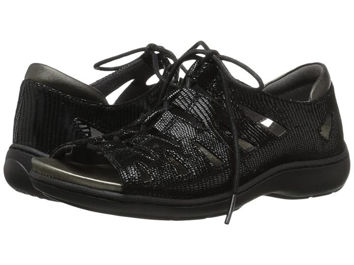 Aravon Bromly Ghillie (black) Women's Sandals