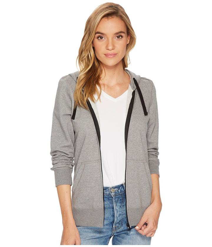 Hurley Solid Icon Zip Fleece (heather Cool Grey) Women's Sweatshirt