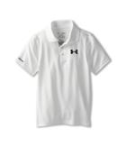 Under Armour Kids Ua Matchplay Polo (big Kids) (white/true Gray Heather/black) Boy's Short Sleeve Pullover