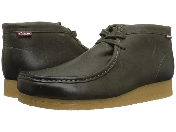 Clarks Stinson Hi (dark Olive Leather) Men's Lace-up Boots