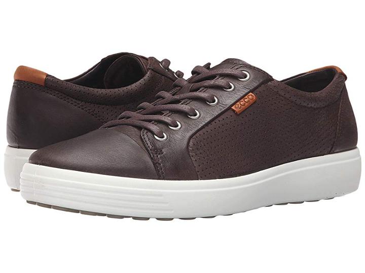 Ecco Soft 7 Perf Tie (coffee) Men's  Shoes