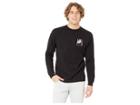 Vans Print Box Long Sleeve T-shirt (black/palm Leaf Floral) Men's T Shirt