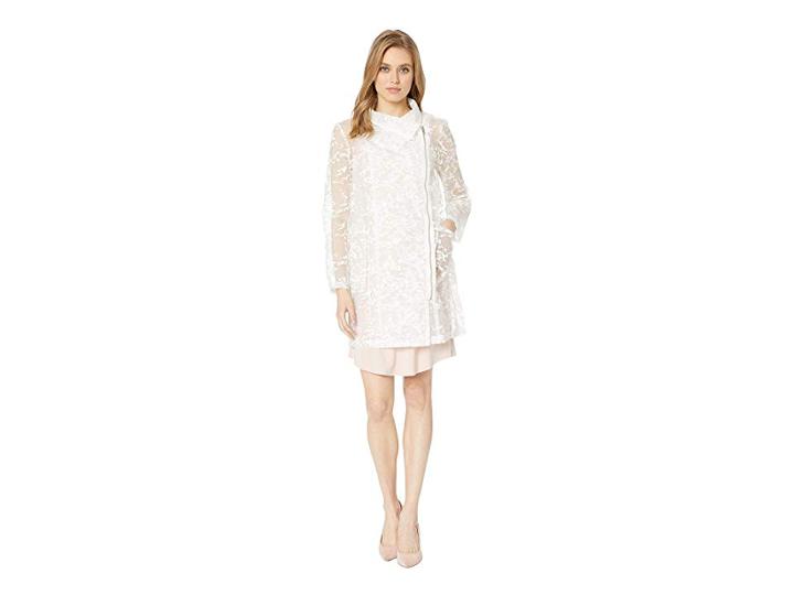 Bcbgeneration Organza Woven Anorak Jacket (optic White) Women's Clothing