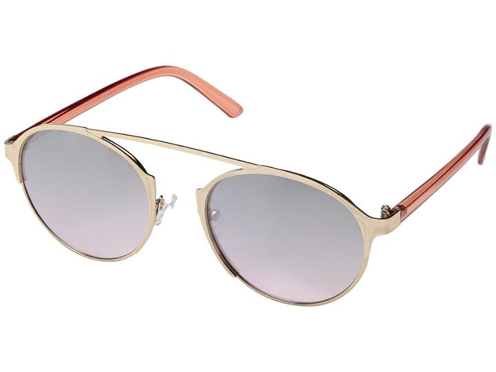 Guess Gf0326 (shiny Rose Gold With Crystal Rose/pink Gradient Flash Lens) Fashion Sunglasses