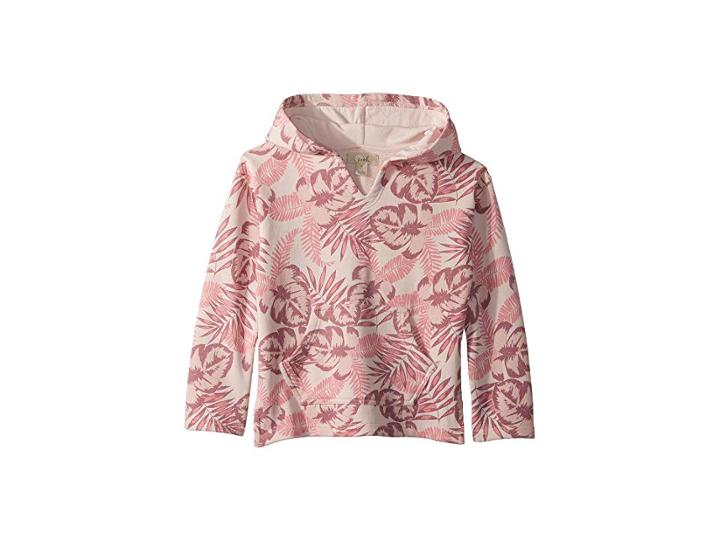Peek Palm Print Hoodie (toddler/little Kids/big Kids) (pink) Girl's Sweatshirt