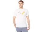 Nike Rafa Nikecourt Dry T-shirt (white/laser Orange) Men's T Shirt
