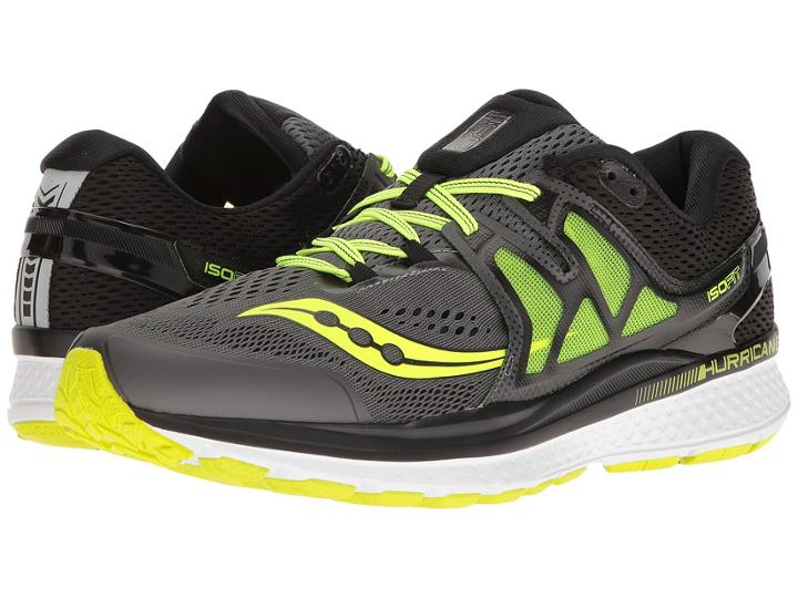 Saucony Hurricane Iso 3 (grey/black/citron) Men's Shoes