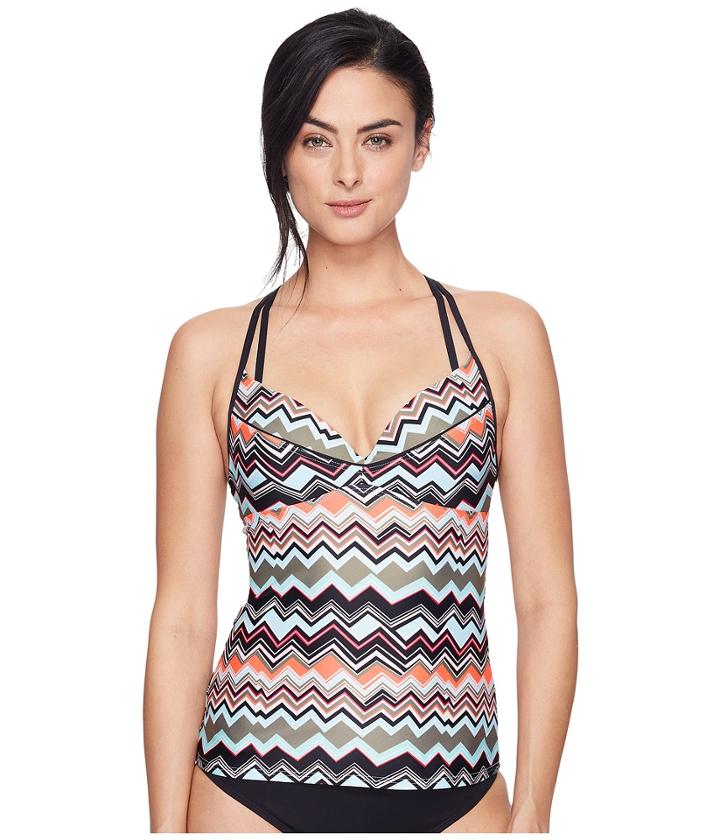 Lole Argentina Tankini Top (lichen Chevron Stripe) Women's Swimwear